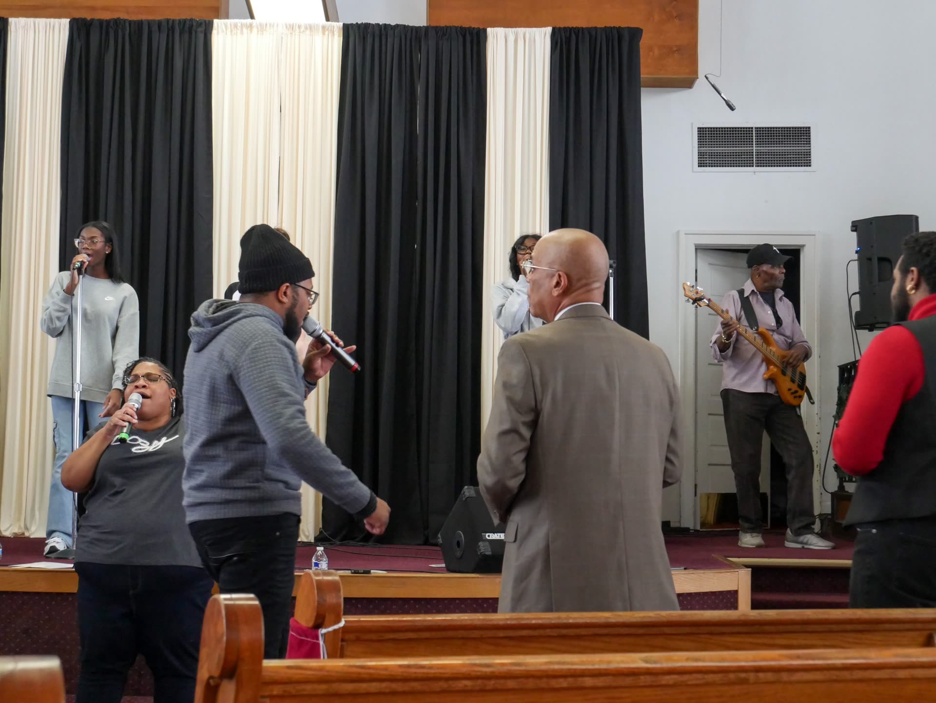 Church community gathering and connecting